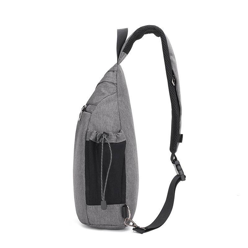 New mens close-fitting simple chest bag, leisure sports digital storage bag, multi-function messenger bag, one dropshipping - Mubimart