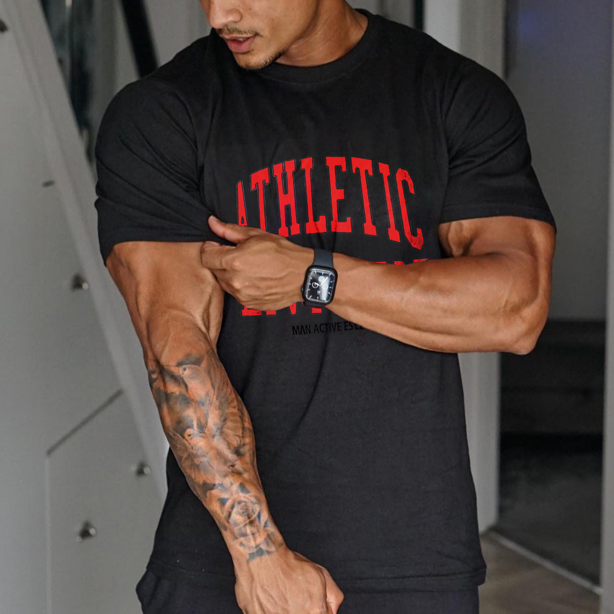 New Trendy Workout Short Sleeve T-shirt Men's ATHLETIC DIVISION