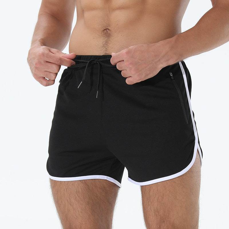 Men's Fashion Quick-drying Workout Zipper Pocket Shorts - Mubimart
