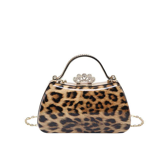 Leopard Print Fashion Retro Crossbody Bag For Women - Mubimart