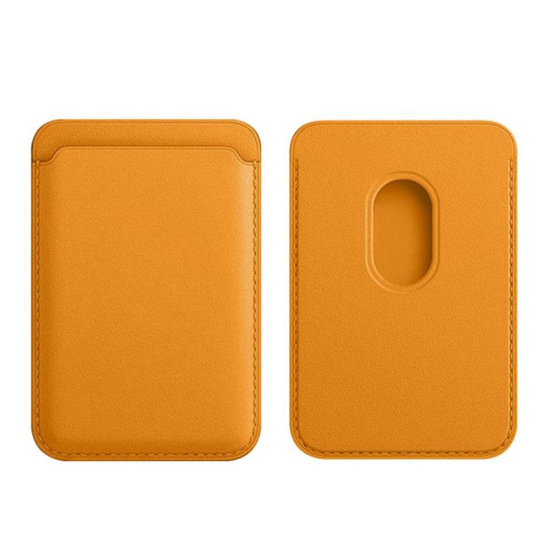 Magnetic Leather Card Holder Holder - Mubimart