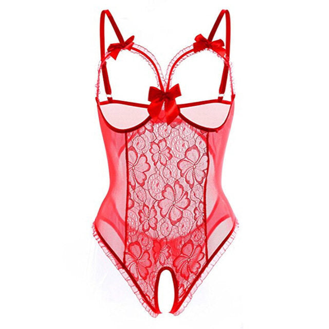 Plus Size  Bra  Crotch Women Lace Sexy Lingerie Hot - Mubimart -  