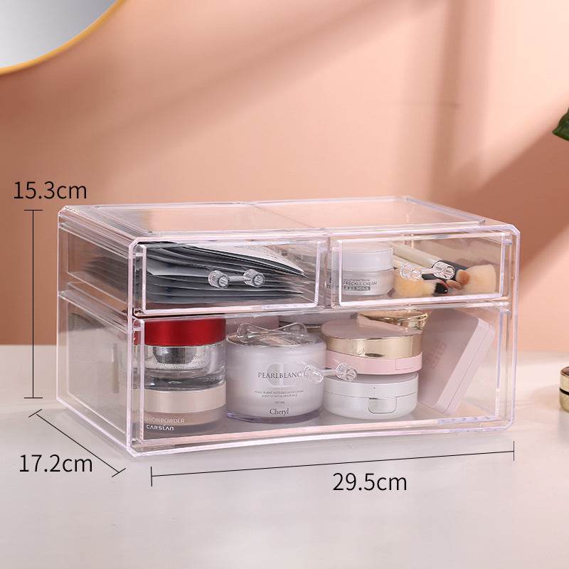 Desktop Transparent Cosmetic Case - Mubimart