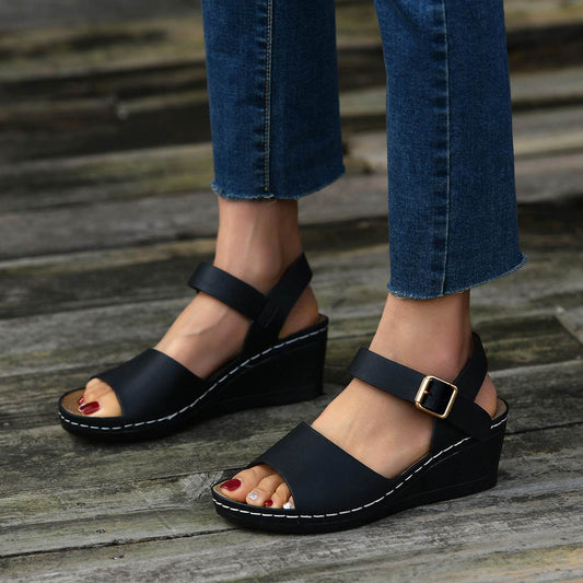 Sandalswomen's Beach Toe Wedge Sandals - Mubimart