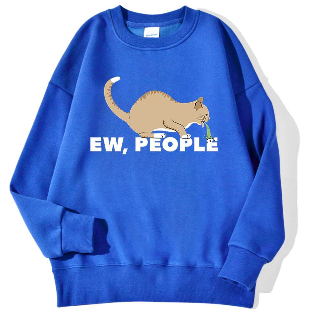 Fashion Personality Cat Print Sweatshirt Men - Mubimart