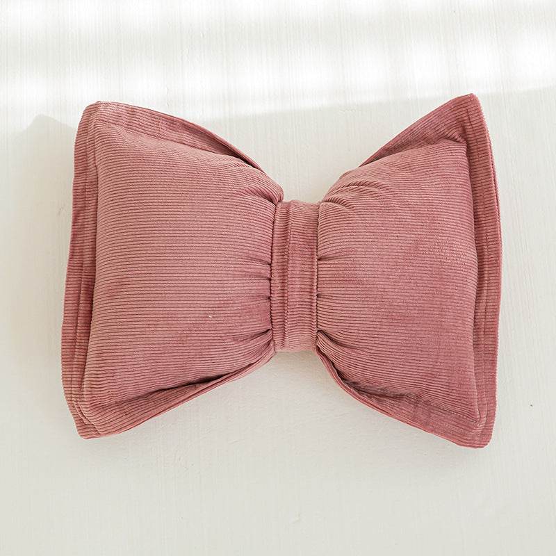 Creative Bowknot Cotton Lumbar Pillow - Mubimart