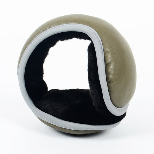 High-grade Leather Earmuffs Rabbit Fur Thickening