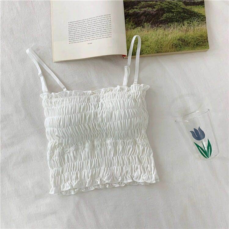Ladies Fashion Wrap Chest Camisole Bottom Vest - Mubimart