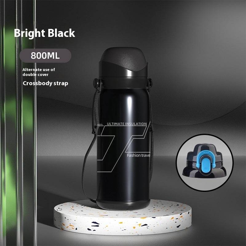 Outdoor Large Capacity Travel Pot Hard Core Drop-resistant Vacuum Mug Stainless Steel - Mubimart