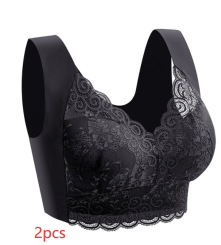 Women's Plus Size Lace Seamless Bra - Mubimart -  