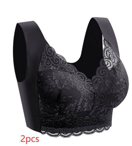 Women's Plus Size Lace Seamless Bra - Mubimart