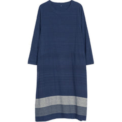 Women's Loose Plus Size Casual Cotton And Linen Dress - Mubimart -  