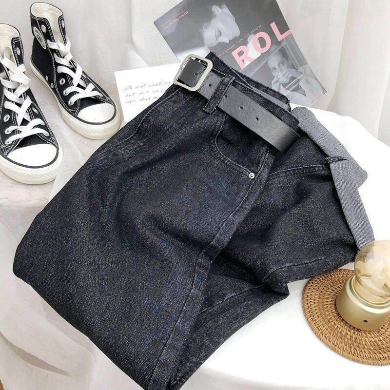 Versatile Straight Loose Wide Leg Jeans For Women - Mubimart