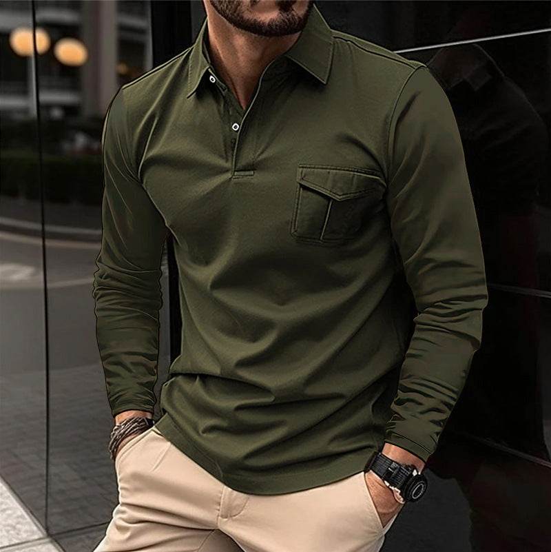 Casual Polo Collar Sports Polo Shirt - Mubimart