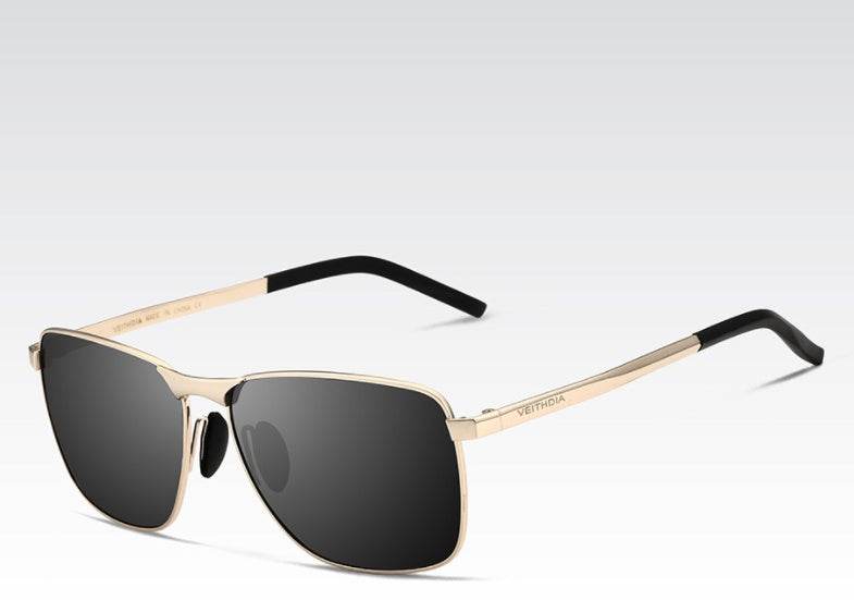 Men's Polarized Sunglasses Square Full Frame Sunglasses - Mubimart