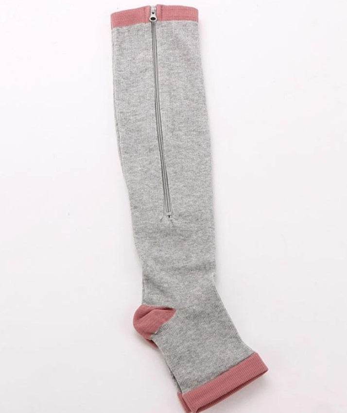 Plastic Calf Yoga Socks Compression Zipper Socks - Mubimart