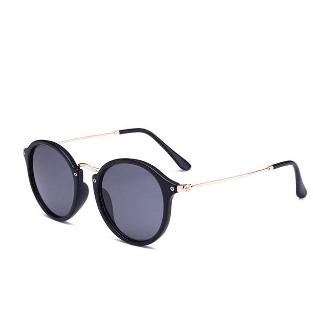 Metal Round Face Sunglasses Retro Driver Sunglasses Men And Women Sunglasses - Mubimart
