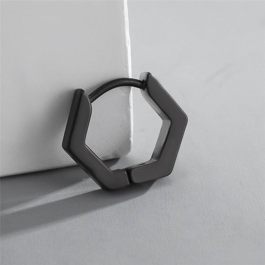 Titanium Steel Hoop Earrings Men And Women - Mubimart