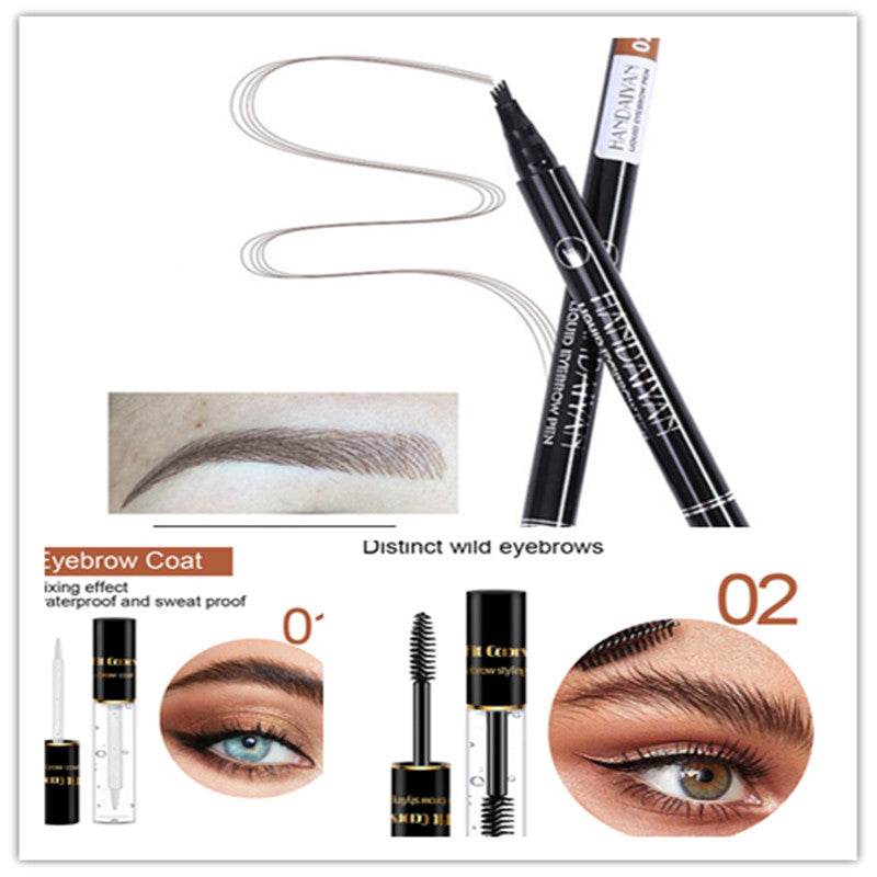 Four-head Eyebrow Pencil Liquid Eyebrow Pencil Tattoo Eyebrow Pencil Eyebrow Pencil 4-head Eyebrow Pencil Four-jaw Eyebrow Pencil - Mubimart