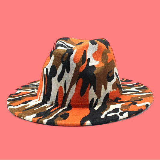 Striped Soft Woolen Hat Men's Fedora Hat - Mubimart