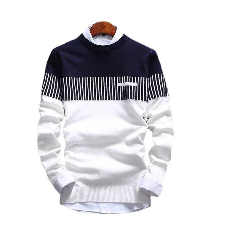 Men's Crew Neck Sweater Pullover Sweater - Mubimart