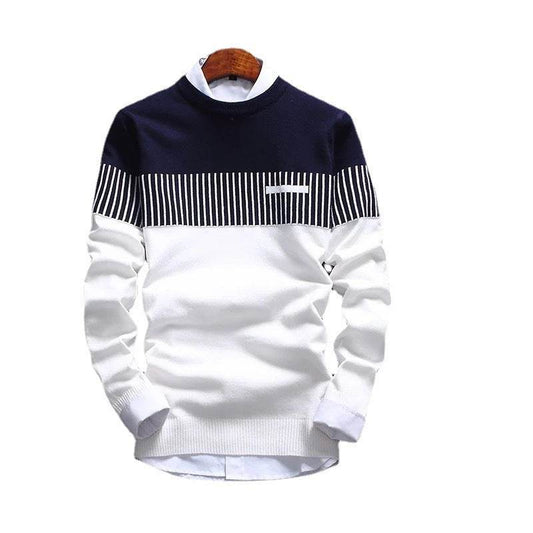Men's Crew Neck Sweater Pullover Sweater - Mubimart