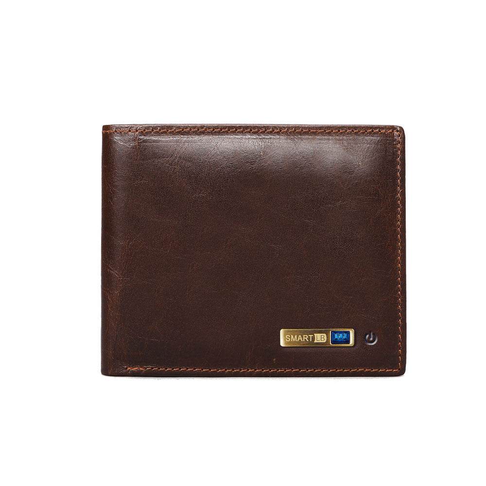 Compatible with Apple , Men's Wallet Anti-lost Leather Short Wallet Multifunction Card Case - Mubimart