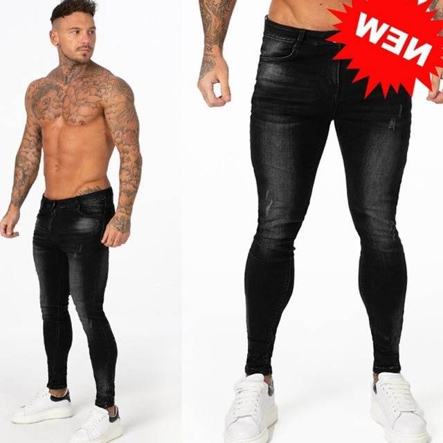 Patchwork Pants Jeans Men's Fit - Mubimart