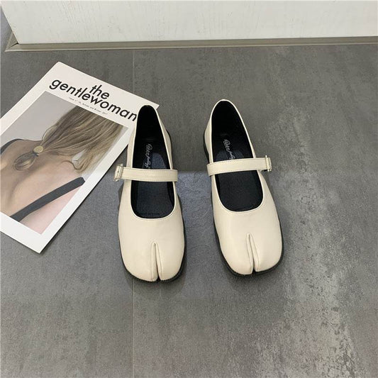 Split Toe Mary Jane Shoes - Mubimart