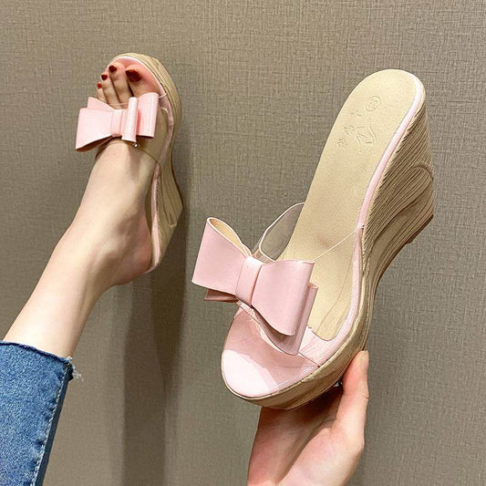 Outer Wedge Platform High Heel Sandals - Mubimart