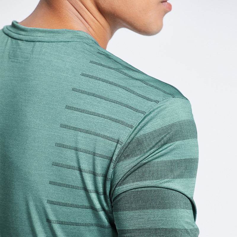 Workout Clothes Men's Short-sleeved Shirt Sports Suit Breathable T-shirt - Mubimart