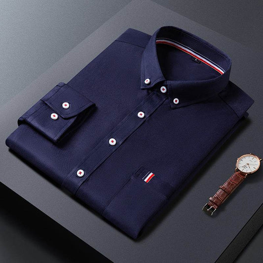 Mens Casual Shirt Fashion Business Dress Shirts Men Clothes - Mubimart
