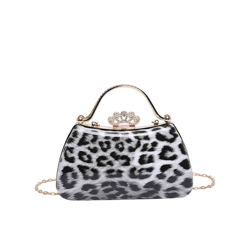 Leopard Print Fashion Retro Crossbody Bag For Women - Mubimart