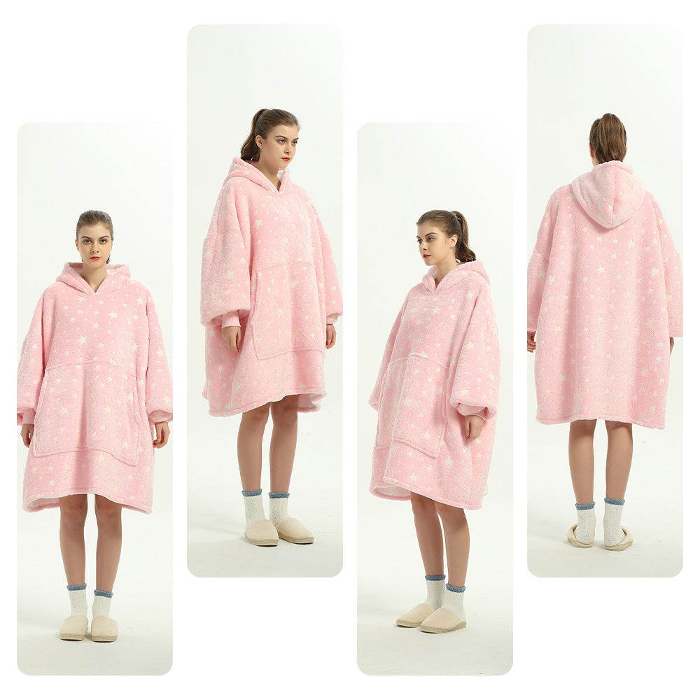 Hooded Plus Size Home Wear Nightgown - Mubimart