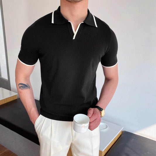 Casual Polo Collar Polo Shirt For Men - Mubimart