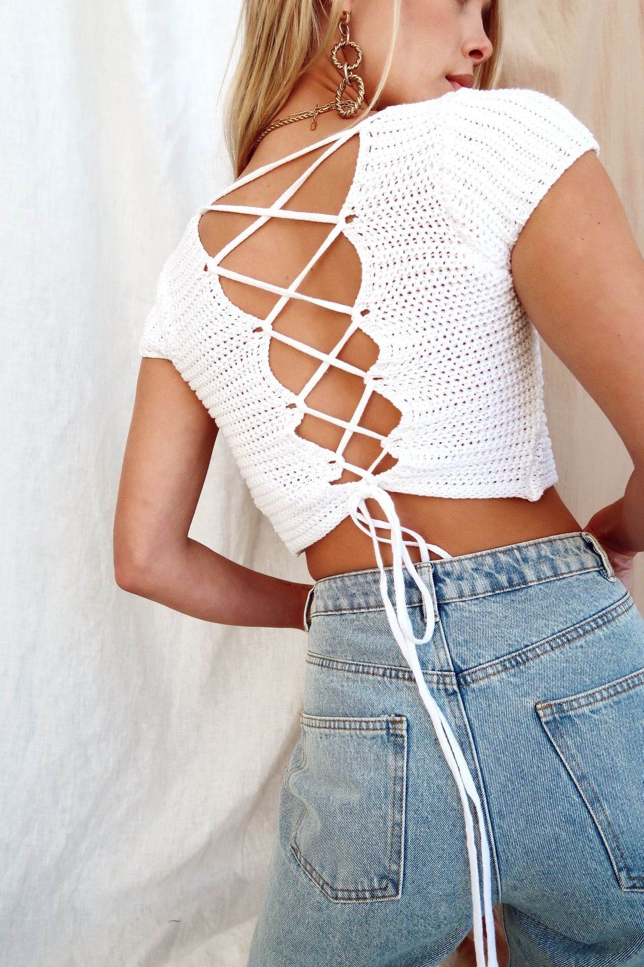 Crop Top Women's Tops Croptop Women Women's Short Sleeve Moon Cool Letter - Mubimart