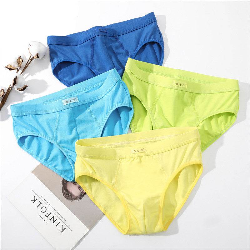 Men Comfortable Soft Cotton Briefs Underwear - Mubimart