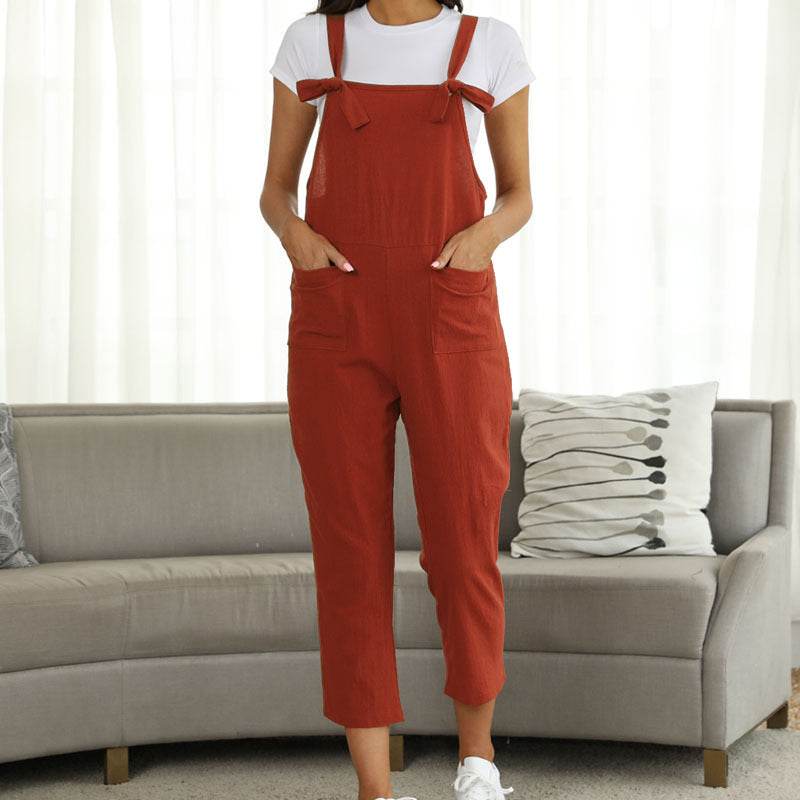 New Hot Sell Casual Plus Size Suspender Jumpsuit - Mubimart