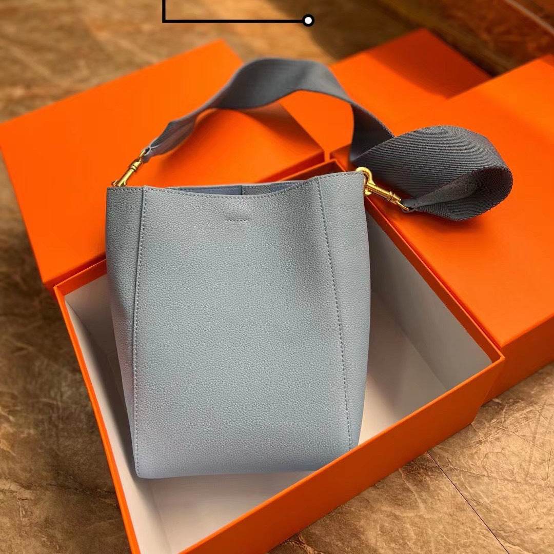 Bucket Bag Single Shoulder Crossbody Leather Women - Mubimart