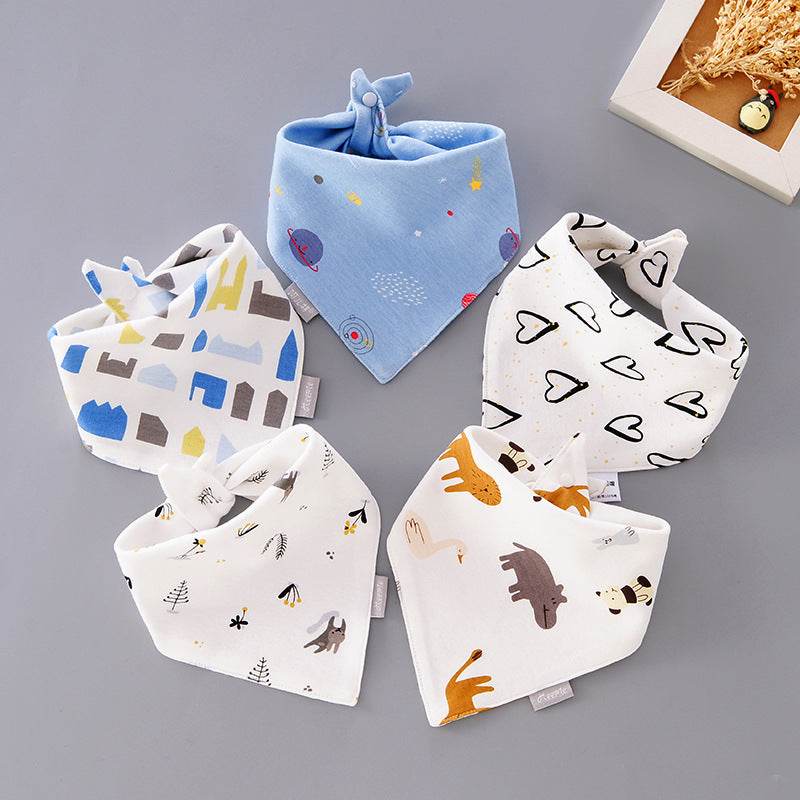Cotton Bib Children Waterproof Bib Scarf Combination - Mubimart