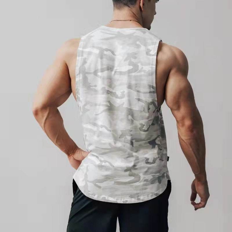 Men's Casual Sports Running Fitness Camouflage Undershirt - Mubimart