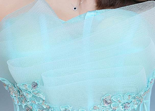 One-shoulder Wedding Dresses Are Neatly Repaired - Mubimart