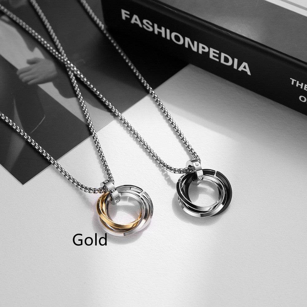 Mens Fashion Casual Geometric Pendant Necklace - Mubimart