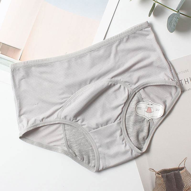Women's Breathable Mid-high Waist Physiological Pants Leak-proof Sanitary Panties - Mubimart