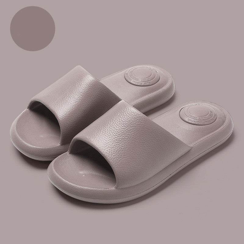 New Solid Color Slipper Summer Fashion Anti-Slip Non-slip Floor Bathroom Slippers For Women Men Casual Couple House Shoes - Mubimart