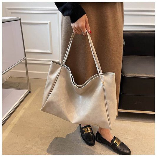 Vintage Shoulder Bags For Women Large Capacity Handbag Tote Bag - Mubimart