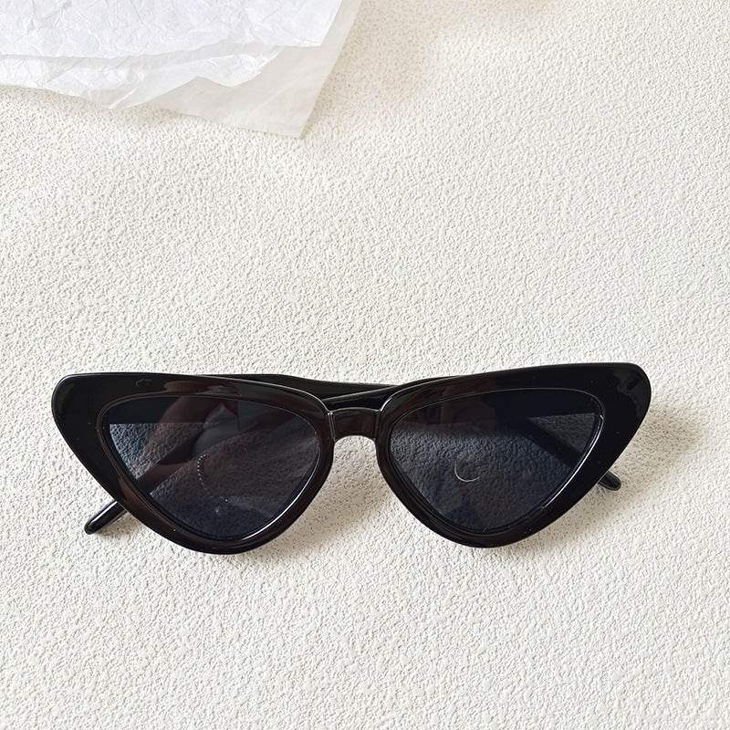 Retro Personalized Cat Eye Sunglasses Round Face High-grade Red Style Plain Face Personalized Glasses - Mubimart