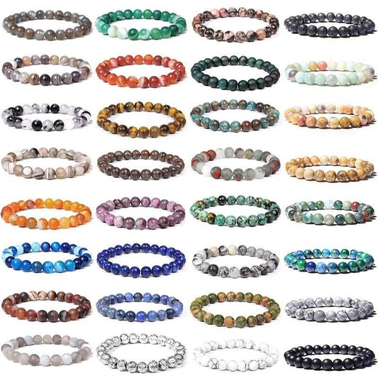 Natural Stone Beads Bracelet Men - Mubimart