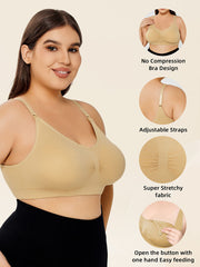 Comfortable Cotton Wirefree Bra - Mubimart -  