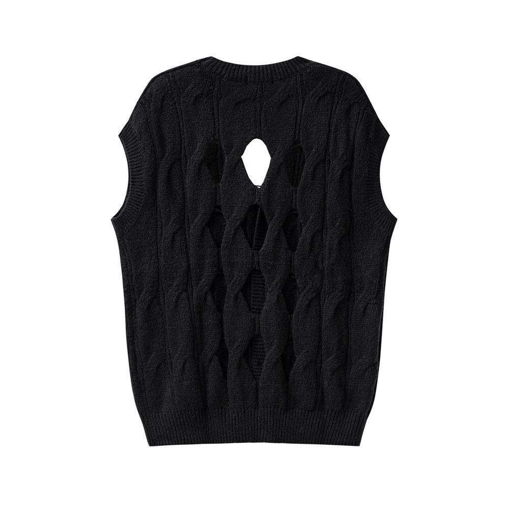 Loose Casual Sweater Vest Vest Coat - Mubimart